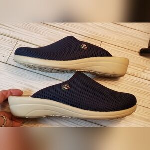 Fly Flot navy blue mules women's size 8